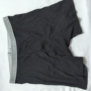Hanes men's boxer briefs, large, black, pre-owned